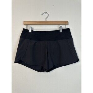 Lululemon Run Times Short II 4" Built-in Liner Black Women's size 6